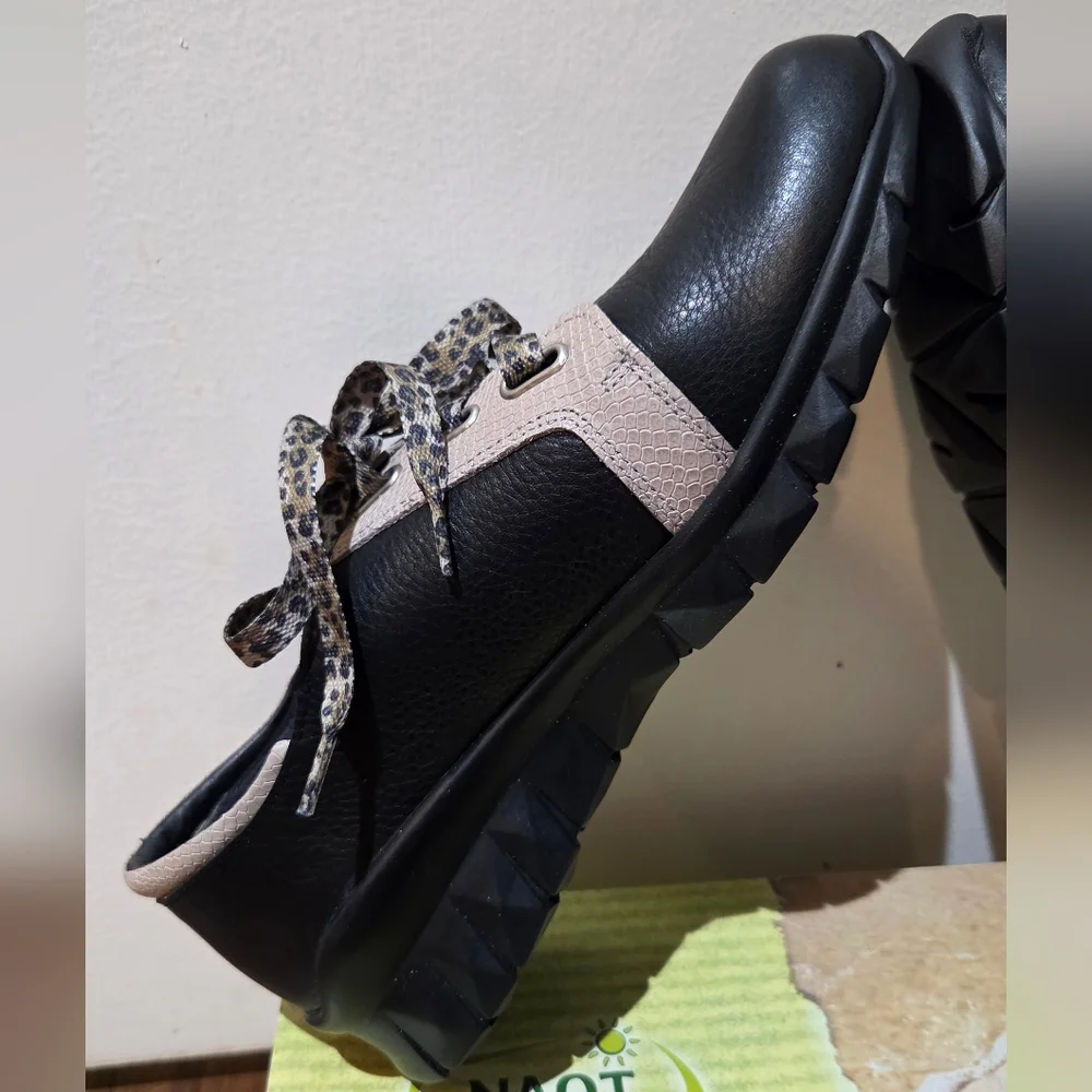 Women's Elios Beije Lizard With Black Leather & Cheetah Laces, Size 7 - Picture 7 of 16